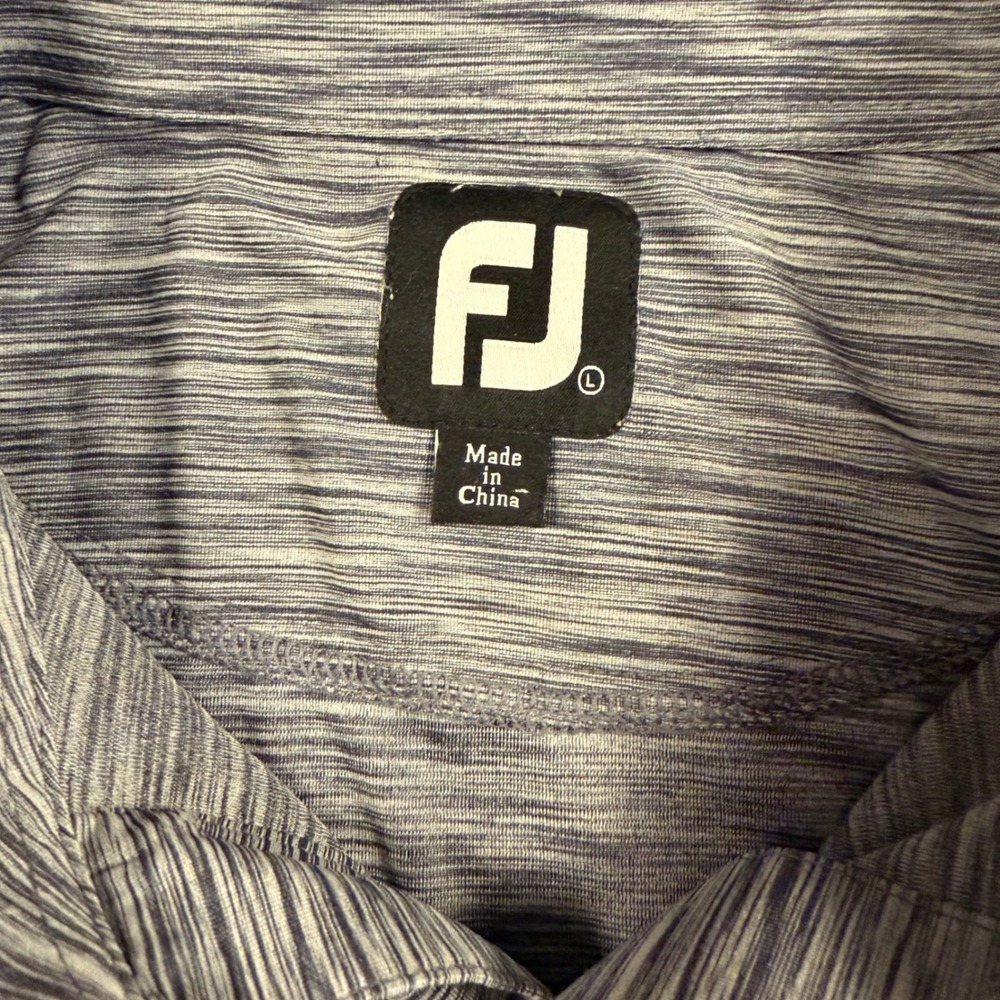 Lot of 2 FootJoy ProDry Golf Polo Shirts Mens Large Grey Coral Space Dye Heather - Picture 7 of 14